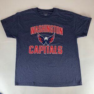 Washington Capitals NHL Navy Blue Champion Short Sleeve Crewneck Shirt
